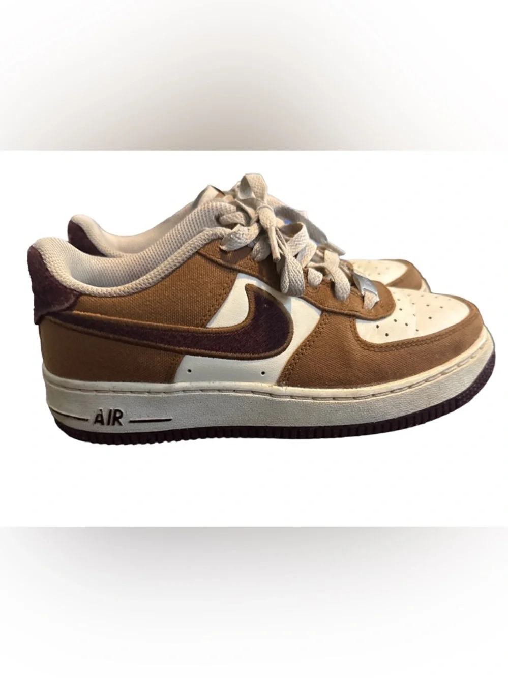 Nike Air Force 1 LV8 Light British Tan Sneakers for Kids Size 3 Year, FN4731-200